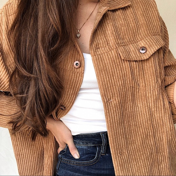 The Luxe Corduroy Shirt-Jacket — Camel - Picture 2 of 10
